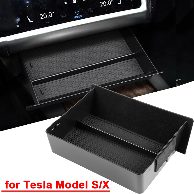 Car Center Console Drawer Box Organizer Storage Box for Tesla Model S Model X Left Driver Car