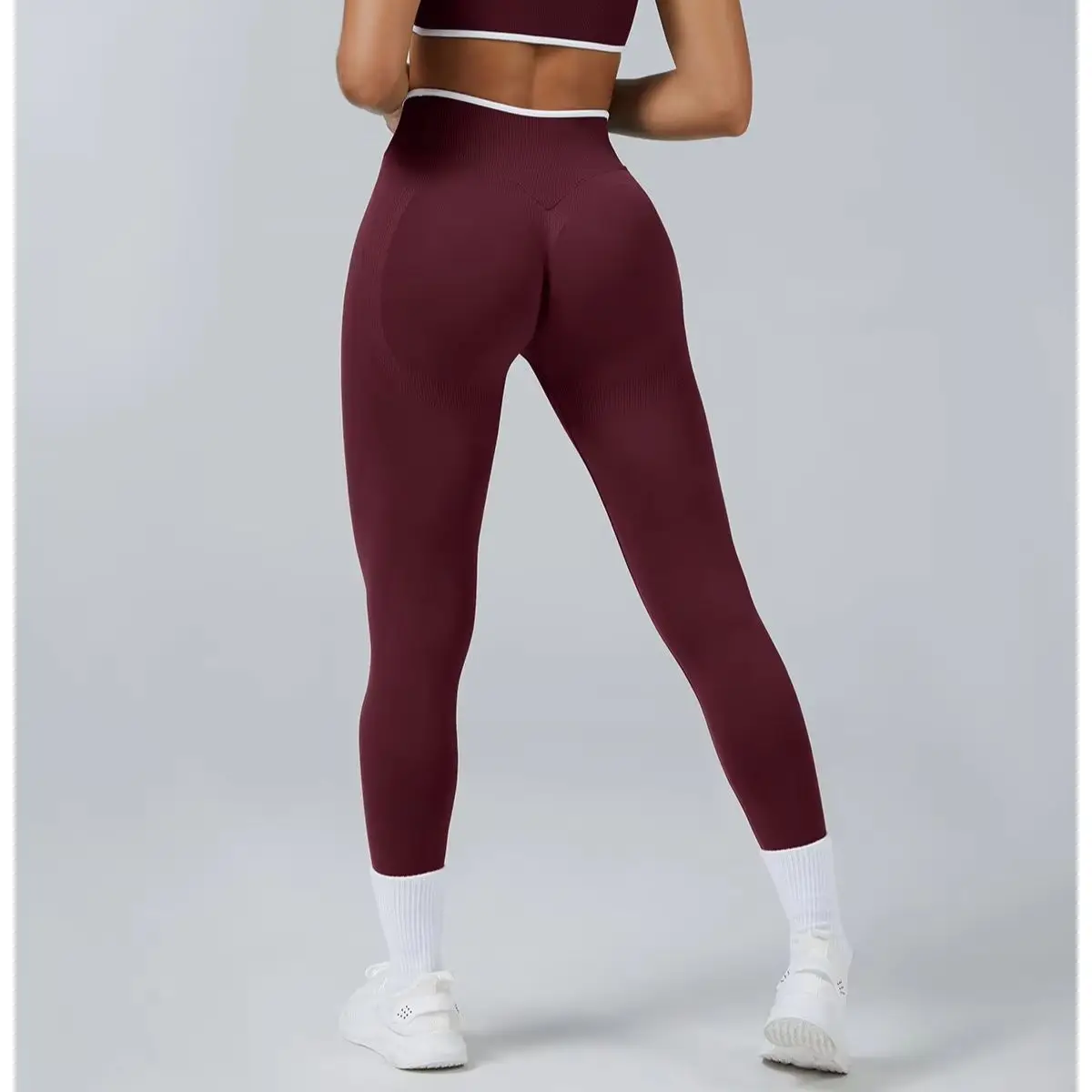 Women's Middle Waist Seamless Yoga Leggings Push-Up Sport Fitness Running Pants Hip Lift High Elastic Gym Leggings Sport Legging