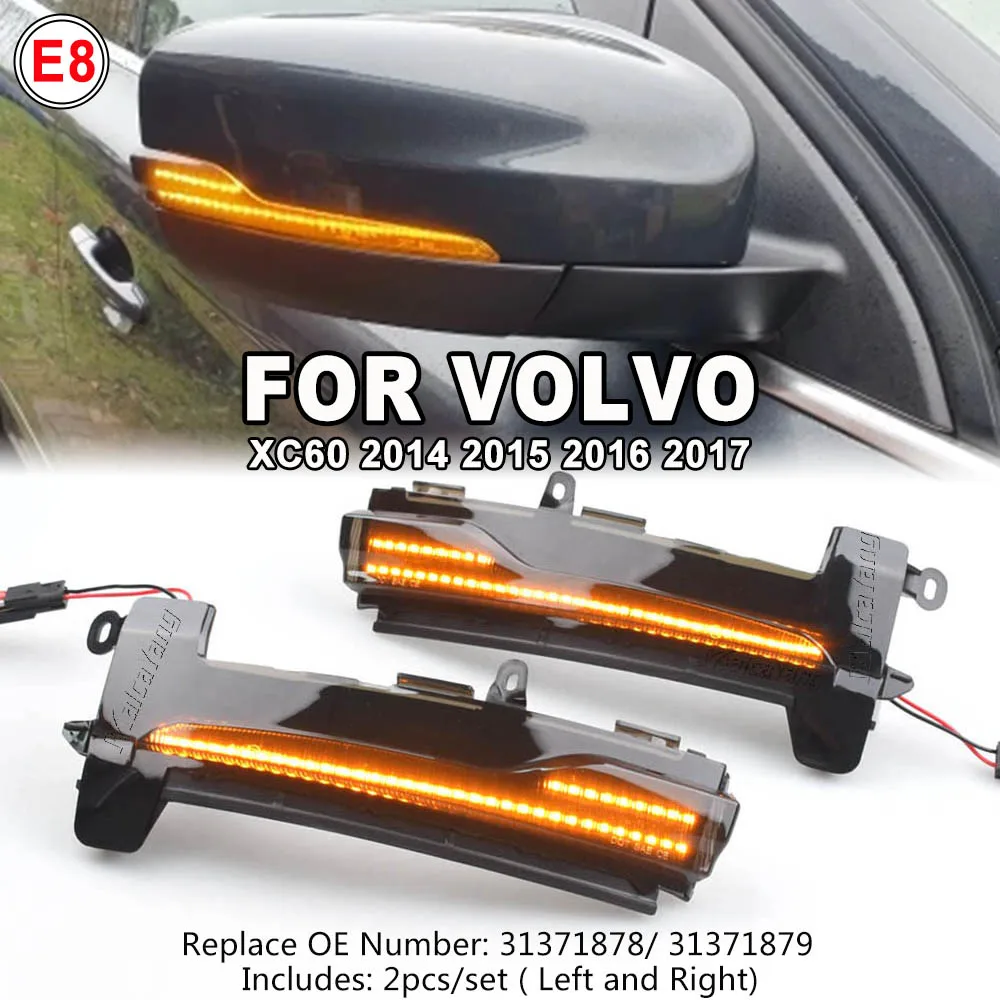 

Dynamic Side Mirror Blinker Light For Volvo XC60 2014 2015 2016 2017 LED Turn Signal Blinker Indicator