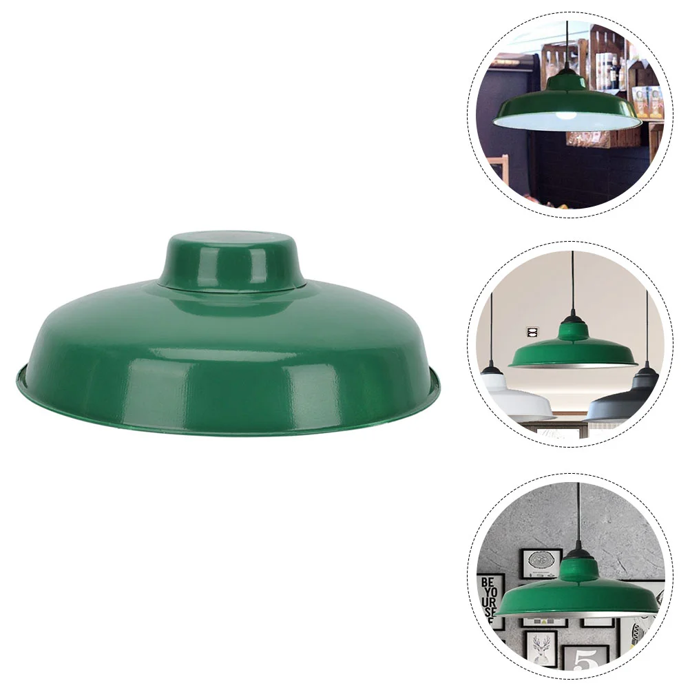 Vintage Enamel Lampshade Ceiling Pendant Chimney Light Cover Metal Dust Household Protector