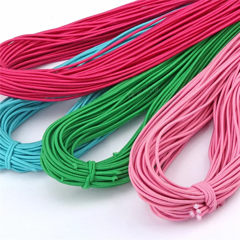 2mm Colorful High-Quality Round Elastic Band Round Elastic Rope Rubber Band Elastic Line DIY Sewing Accessories 5meters