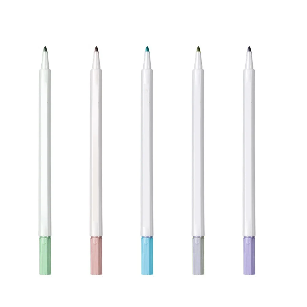 

5 PCS Metal Pen Paint Fine Metallic Pens and Markers Gold Artist Golden Coloring