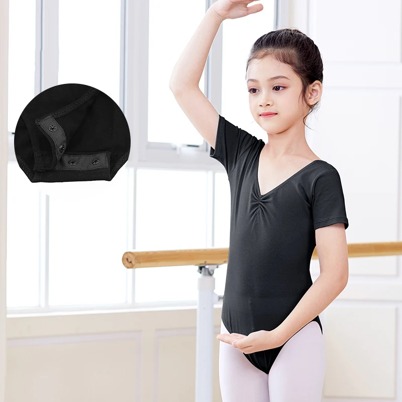 Toddler Girls Gymnastics Leotard Ballet Leotards Clothes Dance Wear Bodysuits Black Dance Leotards Cotton Bodysuit for Dancing