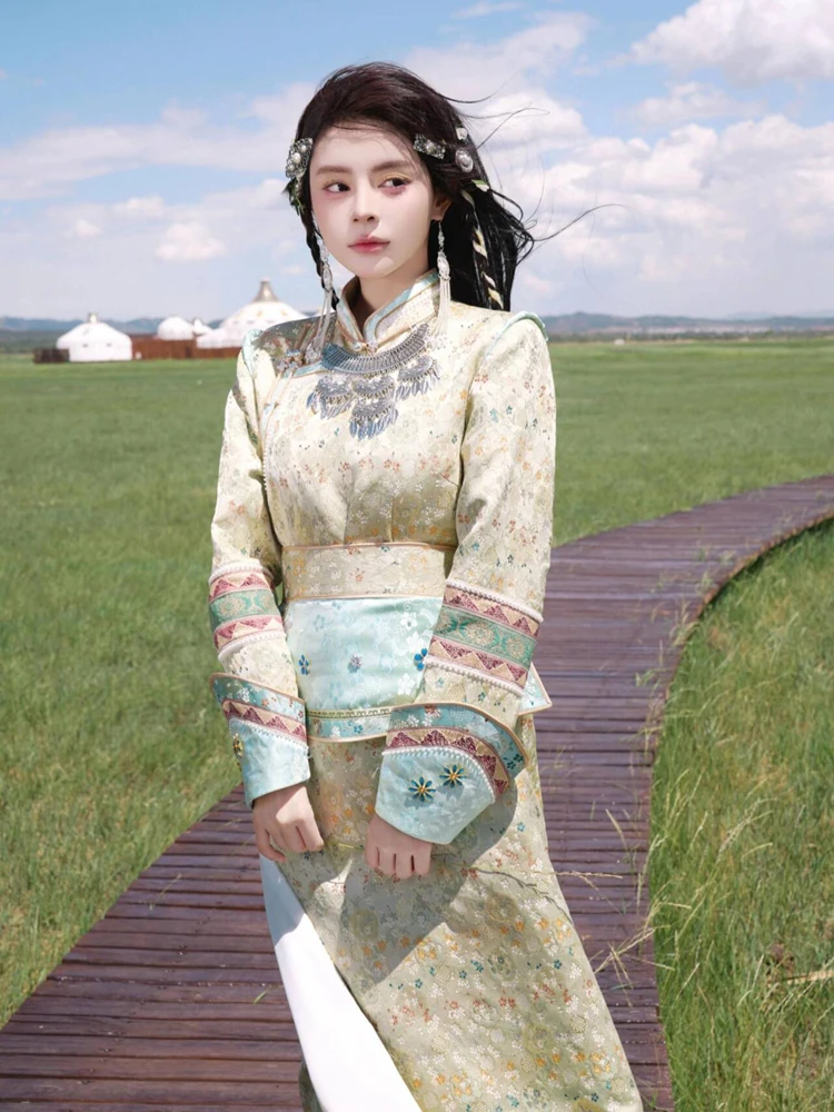 

2026 New Mongolia Popular Clothing Photography Girl Large Yunnan Tibet Ethnic Travel Shoot Photo Set Women's Fashion