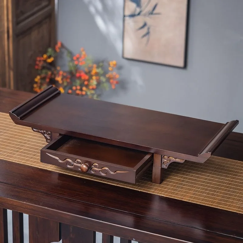 YFY Buddhist shrine wall-mounted small shrine offering table non-solid wood incense rack Guanyin Buddha statue offering table
