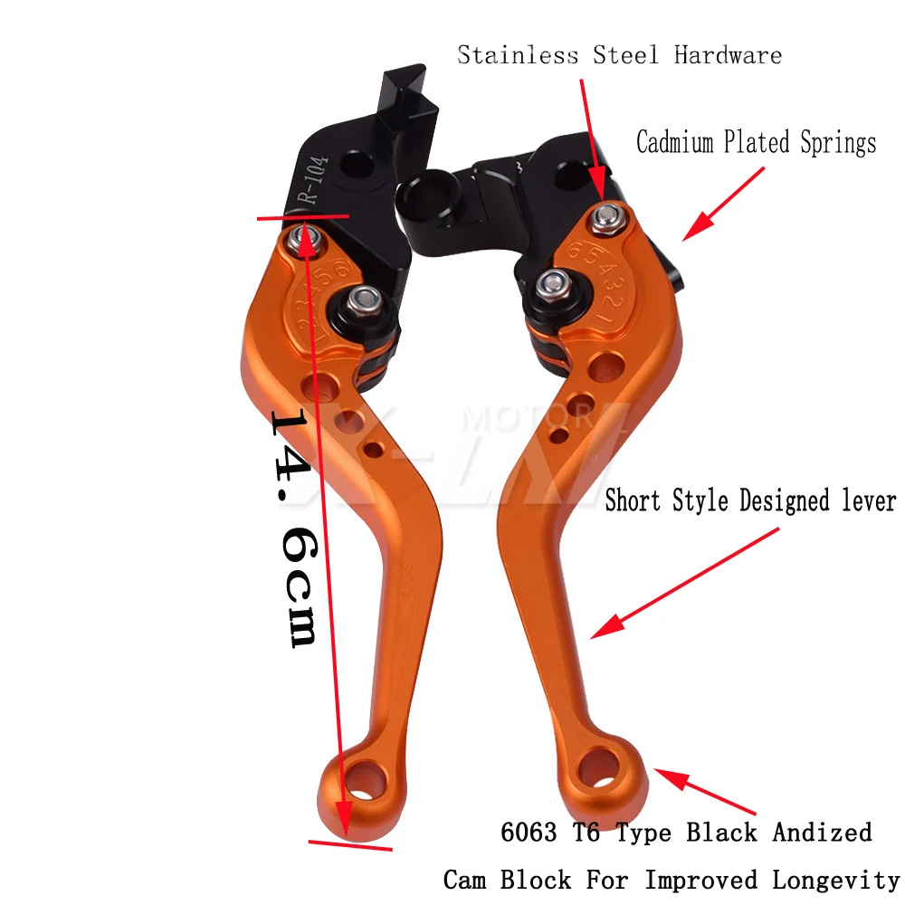 For KTM 640 DUKE II 2003 2004 2005 2006 690 LC4 Supermoto Motorcycle Adjustable CNC Short/Long Brake Clutch Levers