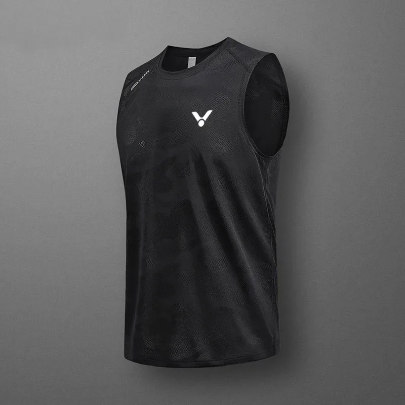 Fashion Quick-drying Breathable Sports Casual Sleeveless Vest Men's Running Fitness Badminton table tennis man sleeveless shirt