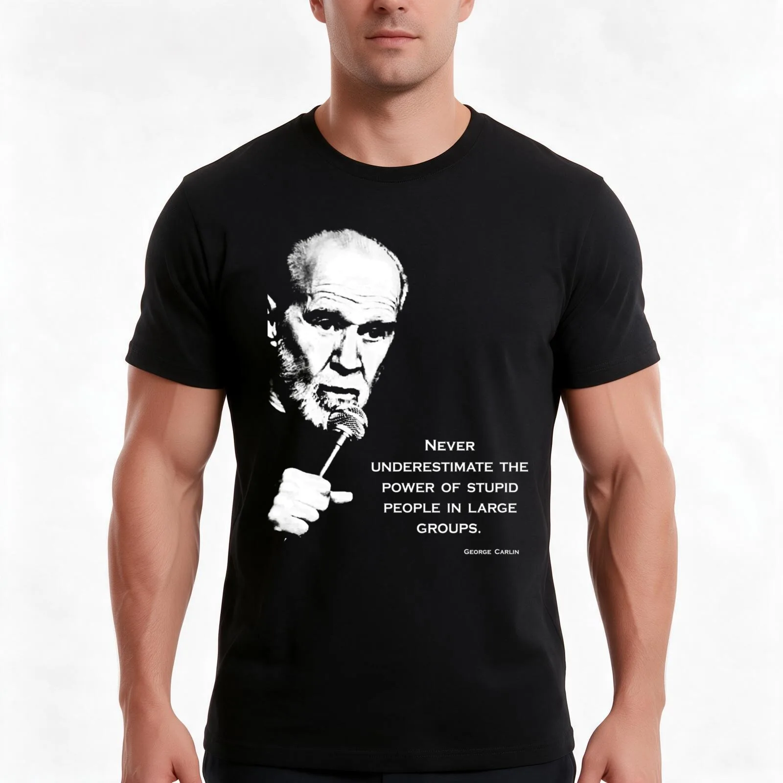 Men Women George Stand Up Carlin Comedian Funny Men Fan T-Shirt Summer Casual Cotton Tee Oversized Streetwear Tops