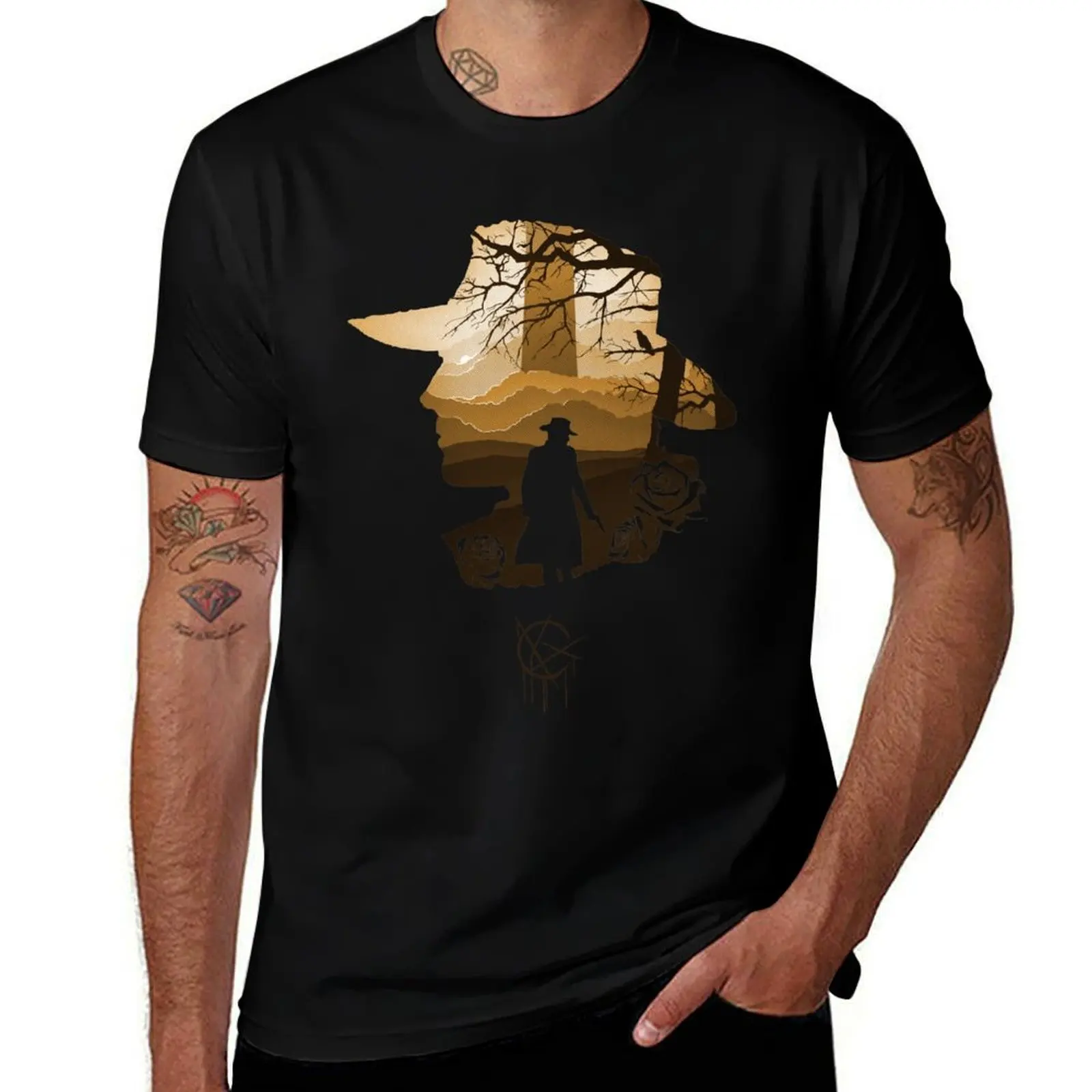 The Dark Tower - Roland silhouette T-Shirt t shirts cotton 100% T-Shirt