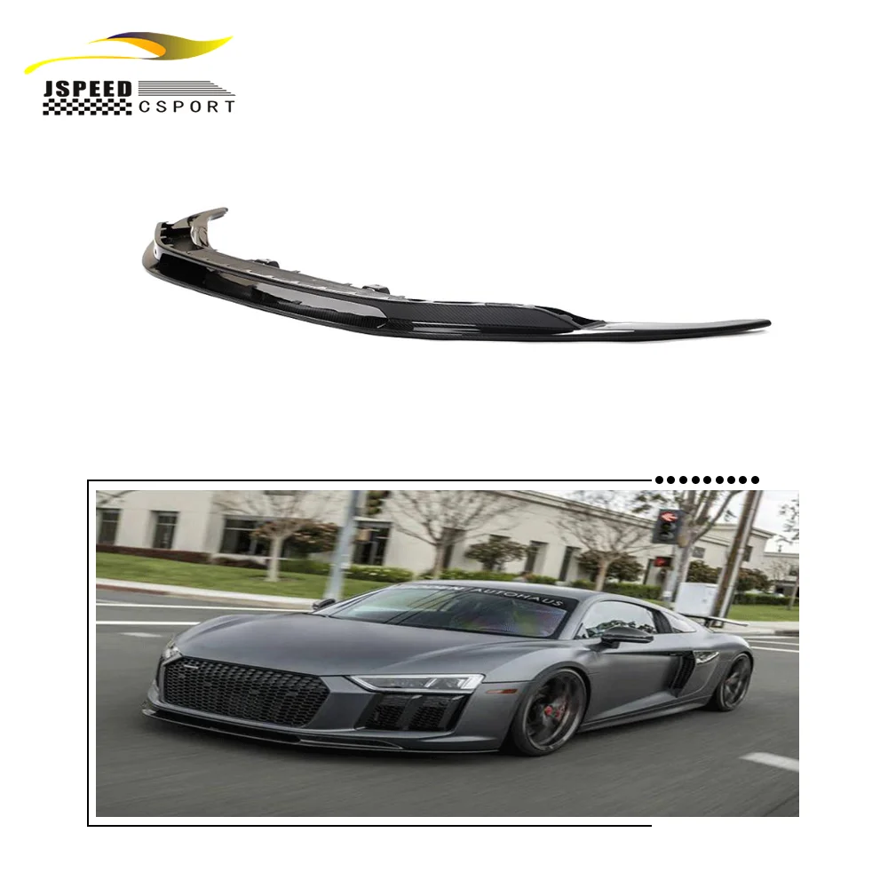 

Suitable for JCSPORTLINE pre-impregnated dry carbon fiber front bumper lip, suitable Suitable for Audi R8 COUPE 2-door 2016-2018