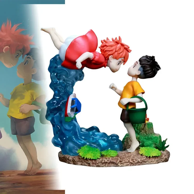 

15cm Ponyo On The Cliff Figure Ponyo Sousky Seagal Figure Pvc Gk Statue Anime Action Figurine Model Doll Collection Toy Kid Gift