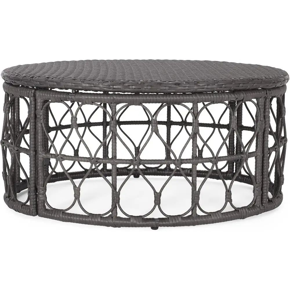 

Bruce Outdoor Coee Table - Wicker - Gray