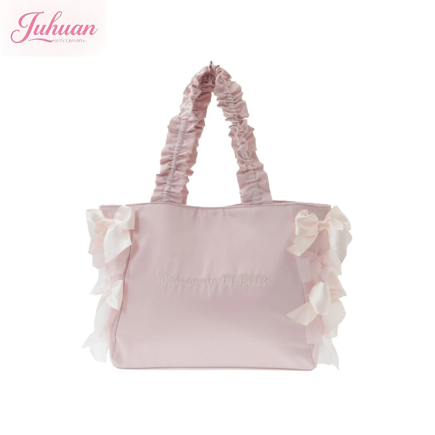 Japońska lolita słodka urocza kokarda plisowana rączka torba na ramię listonoszka dziewczęca codzienna torba na dojazdy do pracy duża pojemność torba na zakupy torebka damska