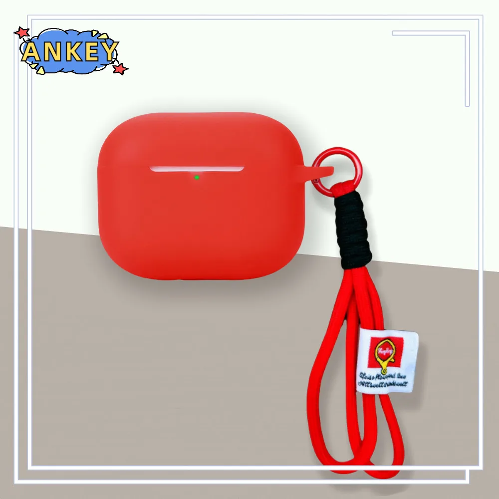 حافظة لهاتف هواوي FreeBuds SE 4 ANC مصنوعة من السيليكون الناعم ومحمولة ومقاومة للصدمات مع حبل حلقة تسلق