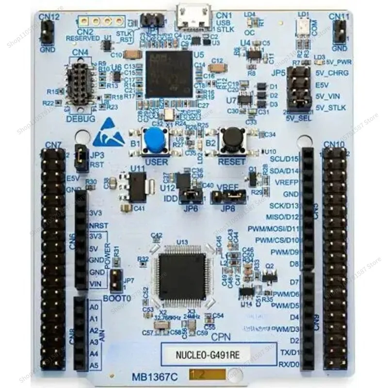 For Development Board, NUCLEO-G491RE , with STM32G491RET6U,