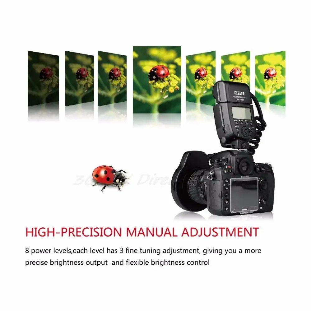 MK-14EXT-N/C حلقة ضوء فلاش Speedlite GN14 لكانون نيكون D80 D300S D600 D700 D800E D3100 D3400 6D 7D 60D 70D 700D Meke