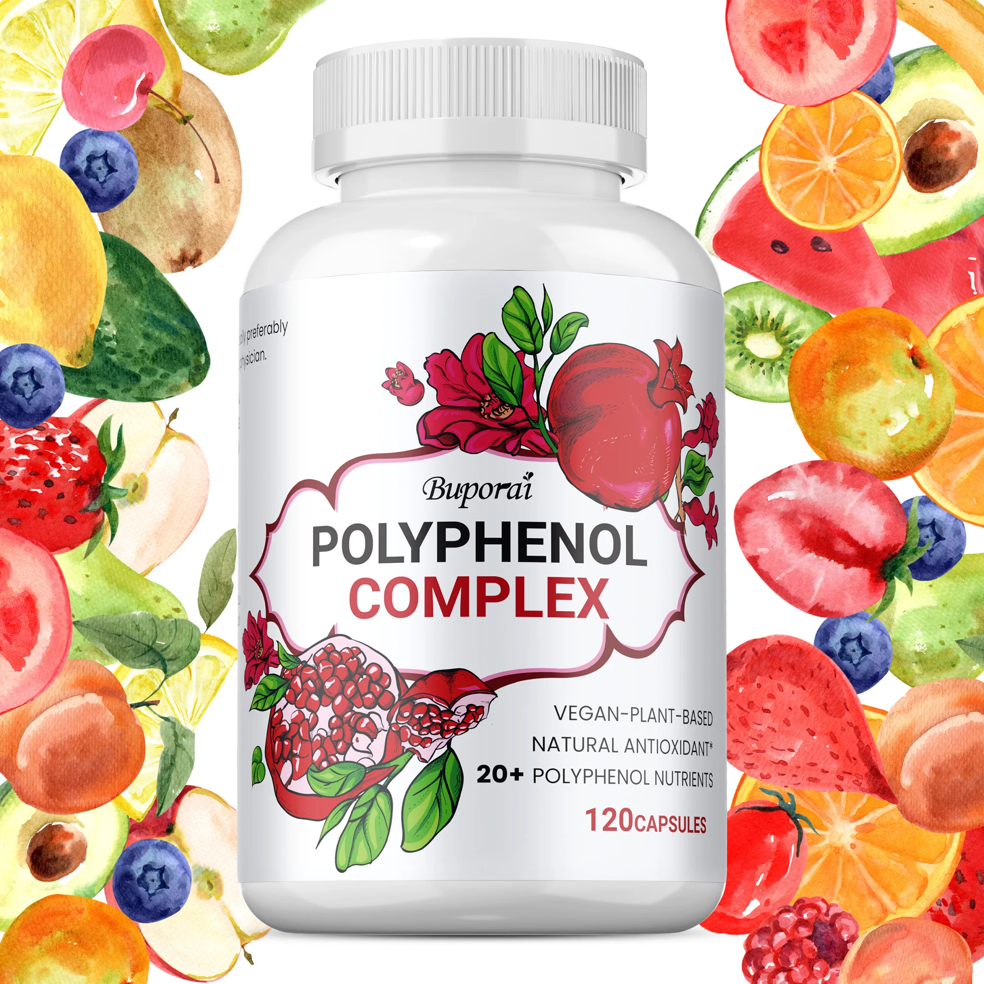

Polyphenols Supplement - Fights Aging, Supports Skin and Digestive Health, Glowing skin, Boosts Energy, Enhance Immunity