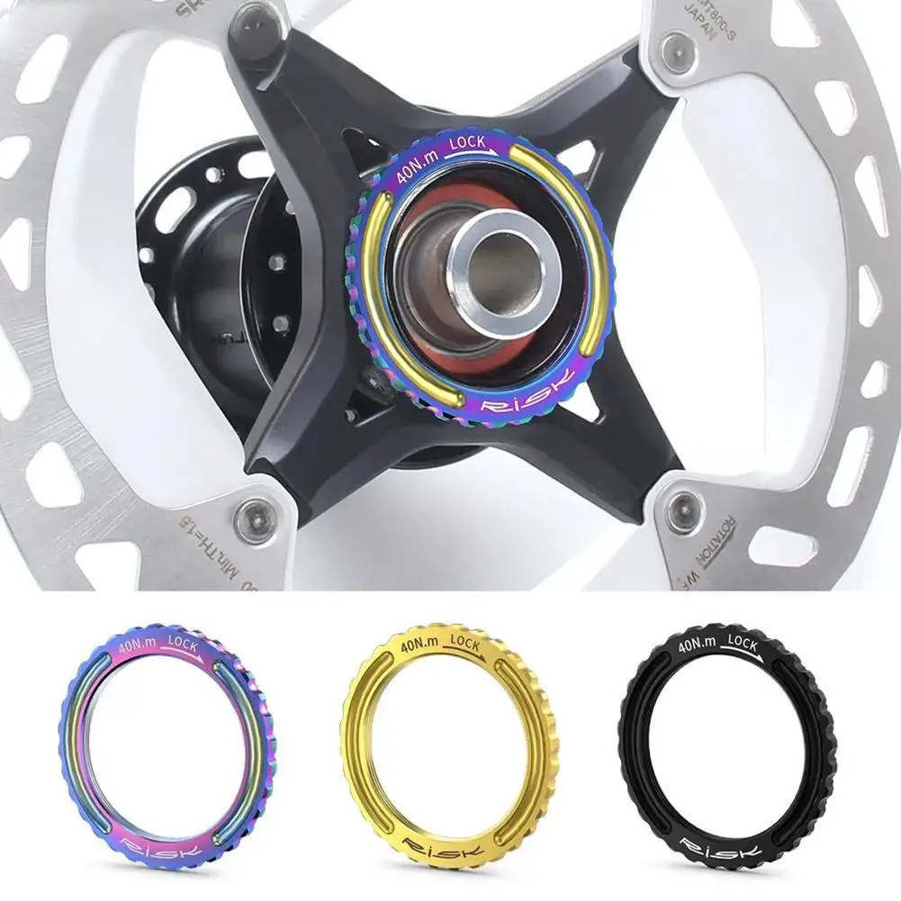 

Titanium Alloy Lock Cap Bicycle Center Lock Lockring Colorful CNC Machined Disc Brake Cover Nut For Mountain & Road Bike