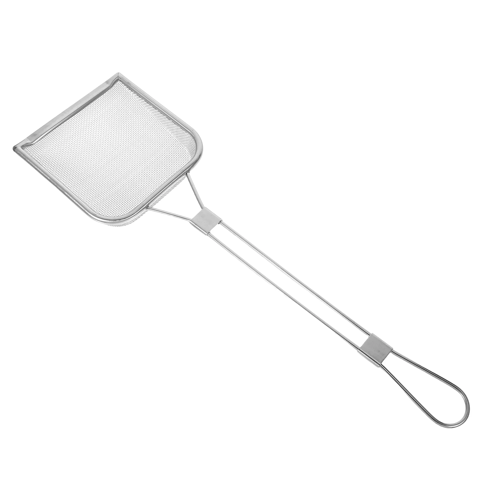 

Stainless Steel Oil Residue Shovel Square Mesh Filter Food Scoop Kitchen Cooking Spoon French Fry Spaghetti Strainer Reusable