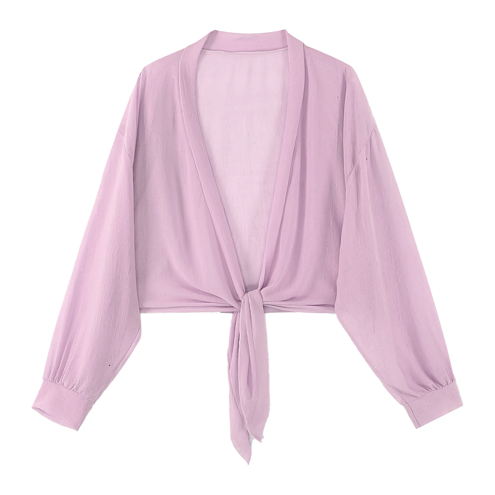 Womens Chiffon Cardigan See-Through Shawl Lightweight Long Sleeve Irregular Wraps Cover-Ups for Dress Sun Protection Beach Wear