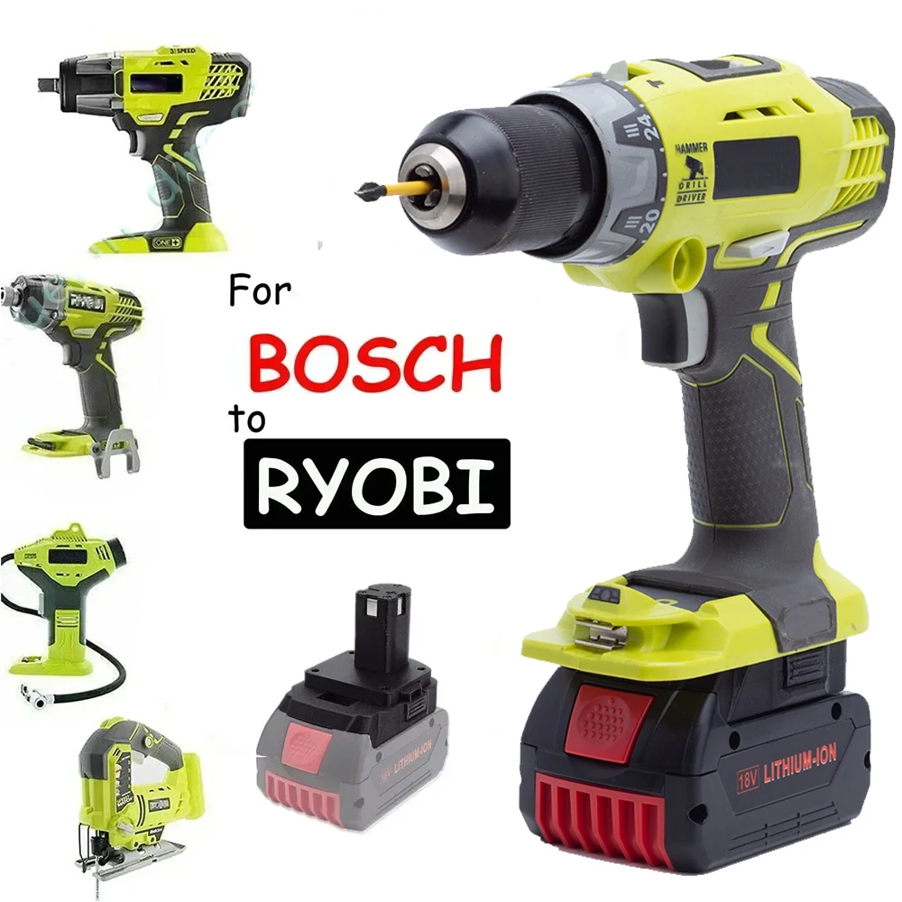 

For Bosch 18V Lithium-ion Battery To for Ryobi ONE+ 18/20V Battery Cordless Power Drill Adapter Electric Modified Tool Converter