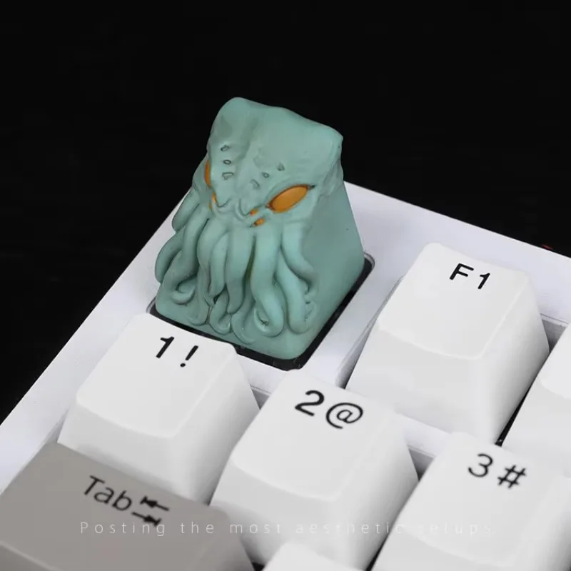 Creative three-dimensional octopus keycap 3D embossed cross personalized resin single peripheral custom original mechanical keyc