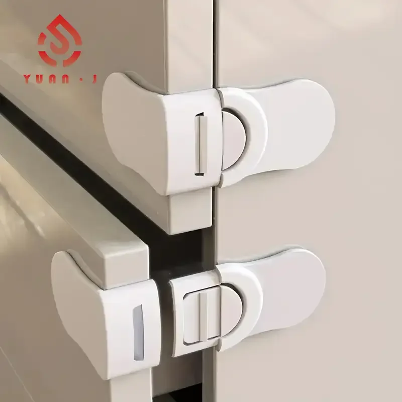 YUANJ 2/4/8Pcs Children Safety Drawer Lock Kids Anti-Pinching Hand Cabinet Drawer Locks Home Security Protection Locker Buckle