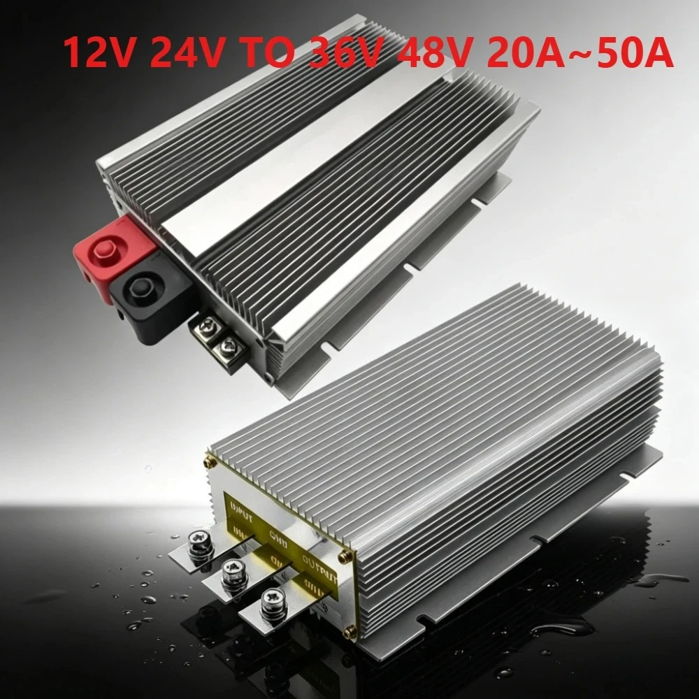 12V 24V TO 36V 30A 50A 48V 20A -40A DC-DC Step Up Converter Voltage Regulator 12V To 36V 48V Boost Module Power Supply for Cars