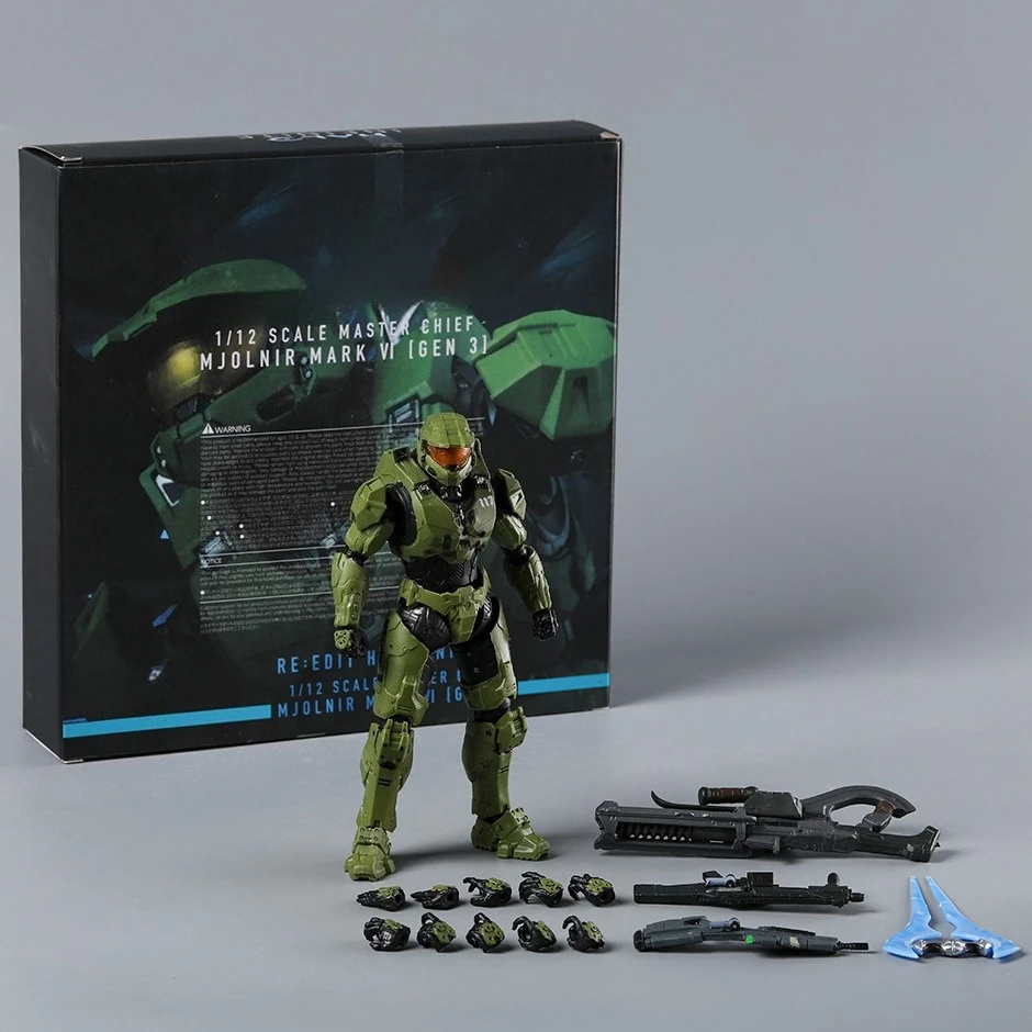 Infinito escala 1/12 mestre chefe mjolnir mk vi (gen 3) figura de ação boneca pvc modelo de brinquedo de mesa para colecionável