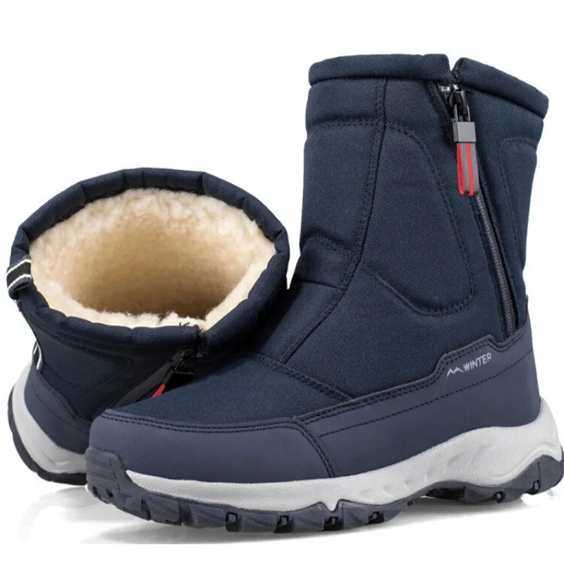 

Thicken Men Women Snow Boots Winter Soft High Top Ankle Boots Waterproof Platform Warm Cutton Shoes Outdoor Non-slip Boots Women