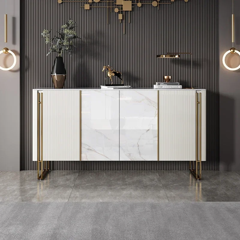 

Modern simple rock slab entrance cabinet