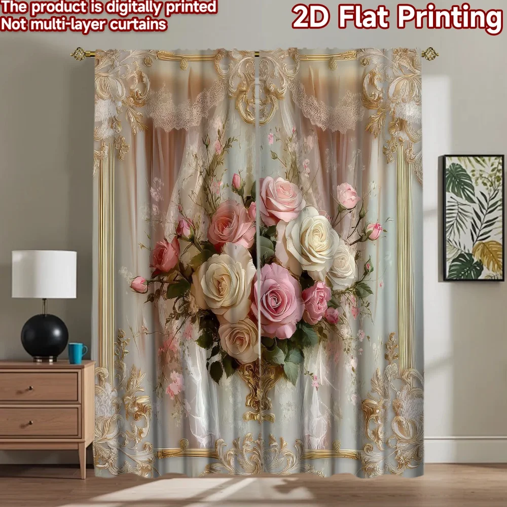 

1pc 2D flat Photography Backdrop Background Banner Floral Arrangement 100% Polyester Festive Holiday for Home decorations for