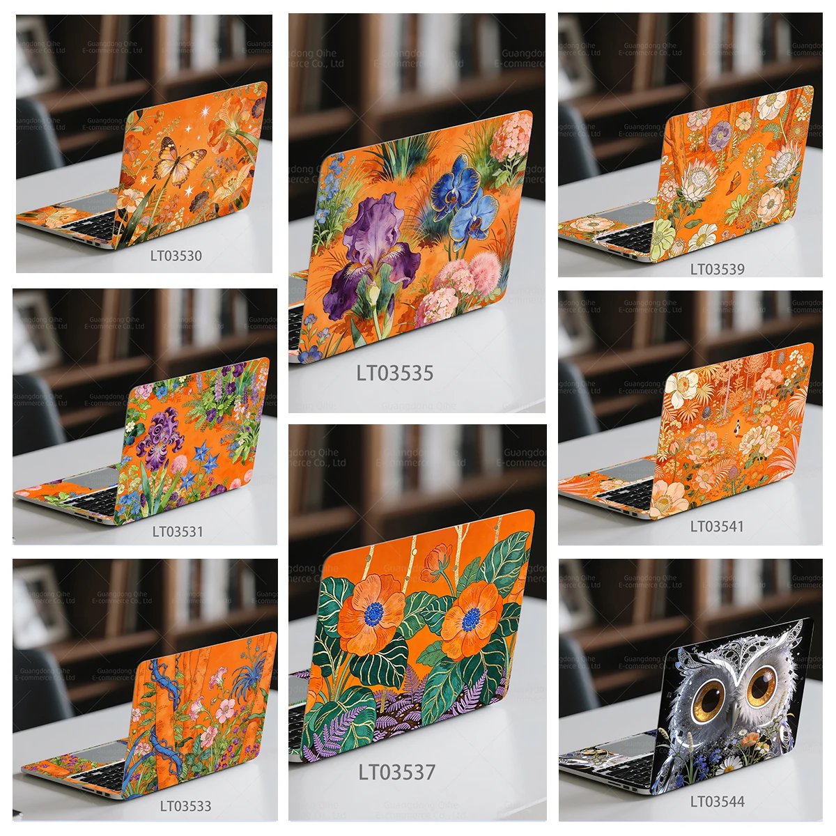 

2 Pcs Waterproof PVC Notebook Stickers - Flower & Butterfly Secret Realm, Retro Forest Floral Scape, Self-adhesive Durable