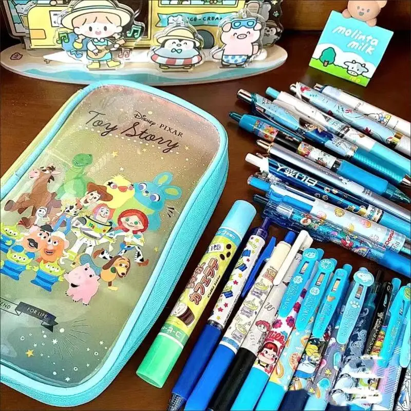 Kawaii Cute Toy Story Pencil Case Cosmetic Bag Stationery Bag Large Capacity Student Desktop Storage Bag Cartoon Gift for Girls