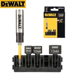 DEWALT DT70826 Stubby Nut Driver Torsion Bit Holder Extension Rod 6.35mm 1/4“ Sleeve  8MM 10MM 13MM Power Tool Accessories 4PC