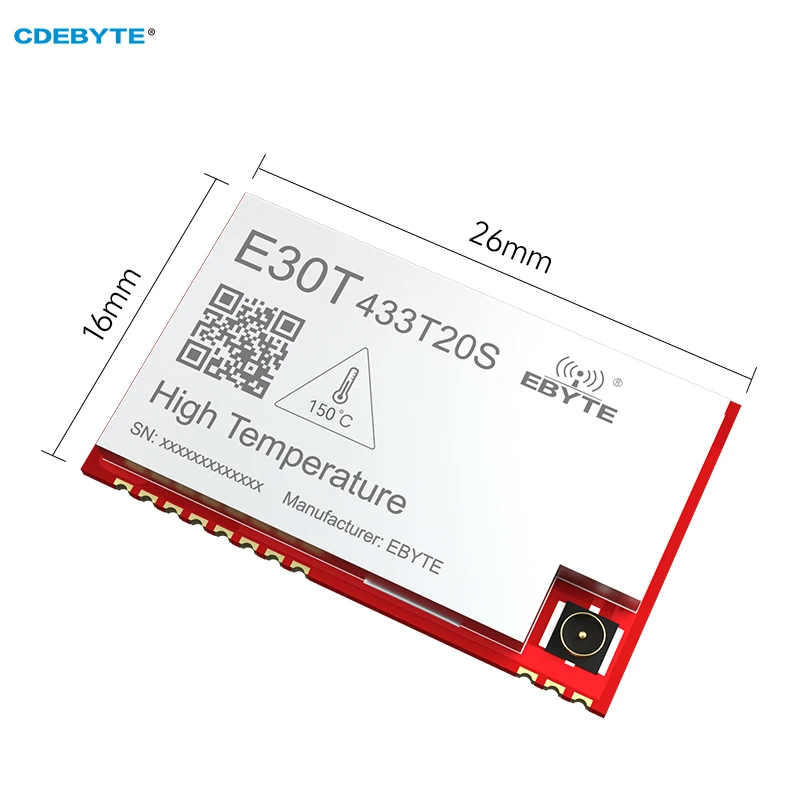 433M Vehicle-grade 150℃ Heat-resistant Wireless Serial Port Transparent Transmission Module CDEBYTE E30T-433T20S 20dbm 3.5KM