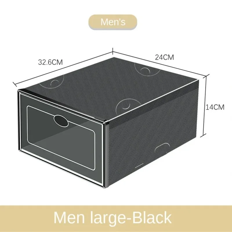 

Shoe Organizer Stackable Shoe Storage Boxes Drawer Type Front Opening Shoe Rack Organizer Cabinet Shoes Container Thick Plastic