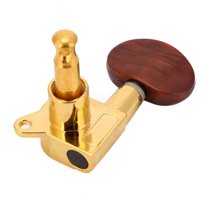 ABVL-12X Guitar Locked String Tuners Tuning Peg Key Machine Heads Semicircle Button (6L+6R)