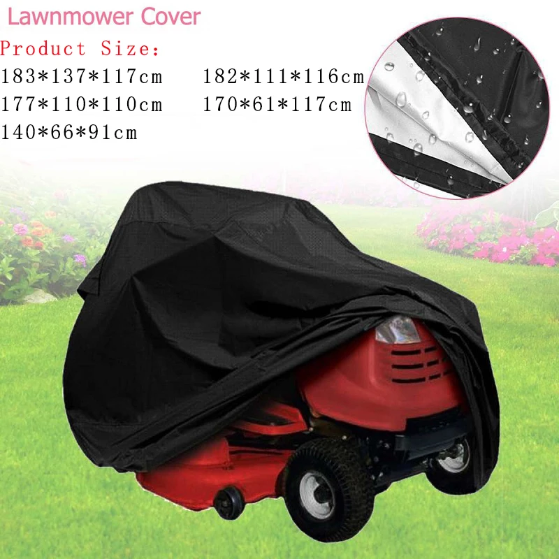 210D Oxford Cloth Lawn Mower Cover UV Protection Snow Blower Dust Cover Outdoor Garden Sunscreen Tractor Protection Covers