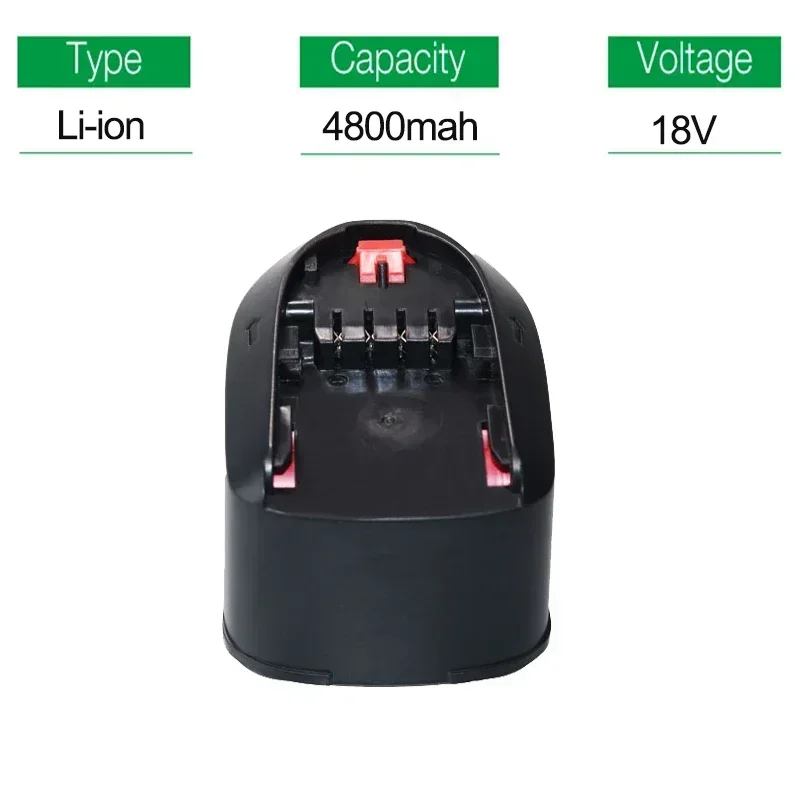 

18V 4800mAh Li-ion Rechargeable Battery for Bosch Home &Garden Tools (Only for Type C) PBA PSB PSR PST AL1830CV AL1810CV