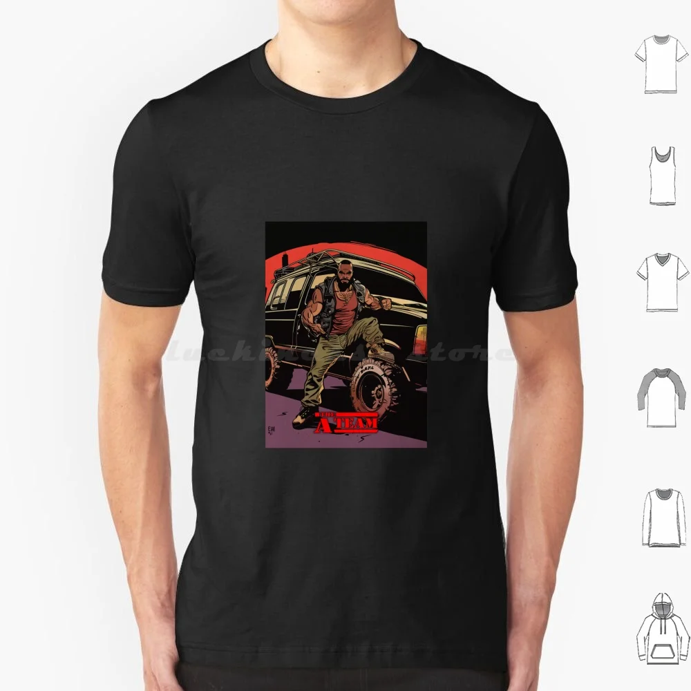 A-Team Baracus T Shirt Big Size 100% Cotton Team Ateam Baracus Van Action Movie Tv Show 1980 American America Soldier Army 80s