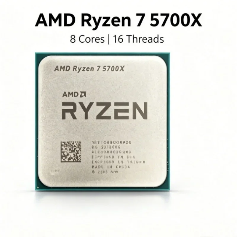 AMD Ryzen 7 5700X Upgrade Processor for AM4 8 Core 16 Thread 4.6GHz 65W Low Power 7nm Zen3 Desktop Gaming CPU