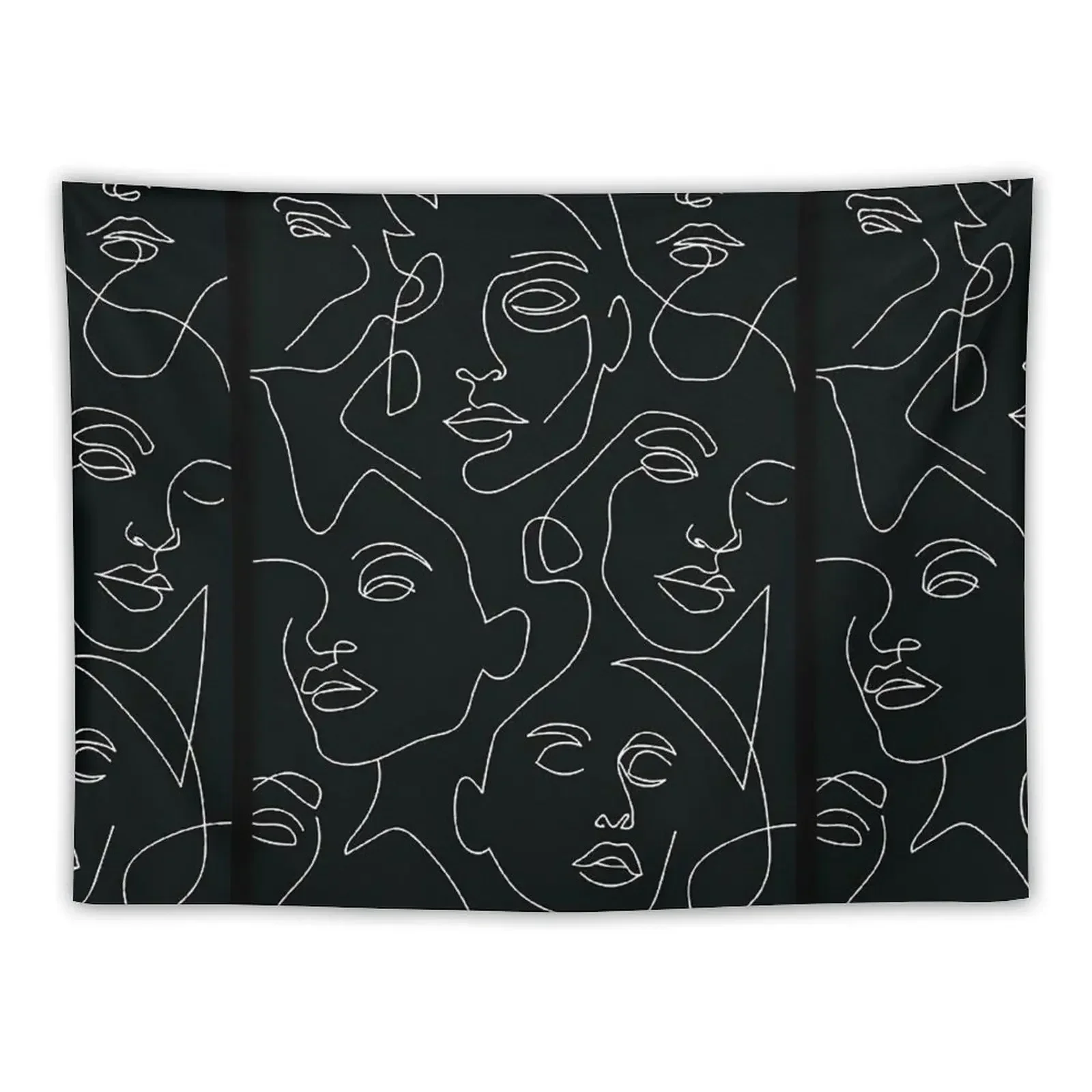 

black and white faces aesthetic Tapestry Wallpapers Home Decor Wall Hangings Decoration Decoration Wall Tapestry