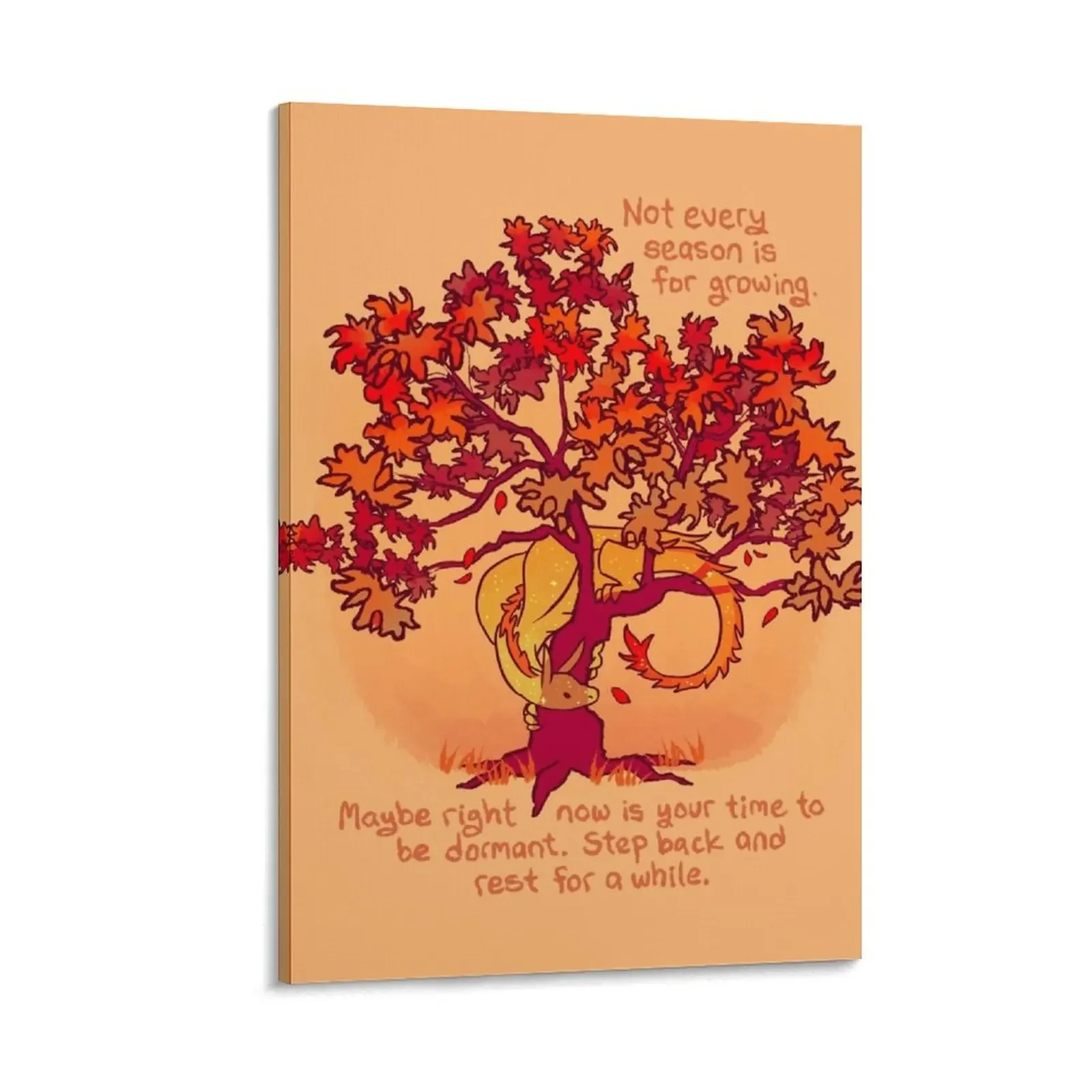 

Not Every Season is For Growing Fall Dragon Forest Spirit Canvas Painting room decorations for men Decorative picture