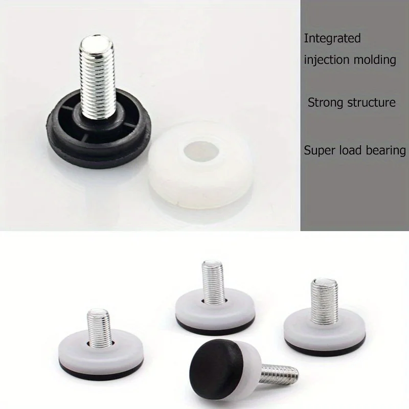 สกรูขาโต๊ะ 12 ชิ้น M10*20 มม. สกรูยึดขาปรับระดับเฟอร์นิเจอร์แบบเลื่อนได้ สำหรับเฟอร์นิเจอร์ที่มีน้ำหนักมาก เช่น โต๊ะ เก้าอี้ ตู้