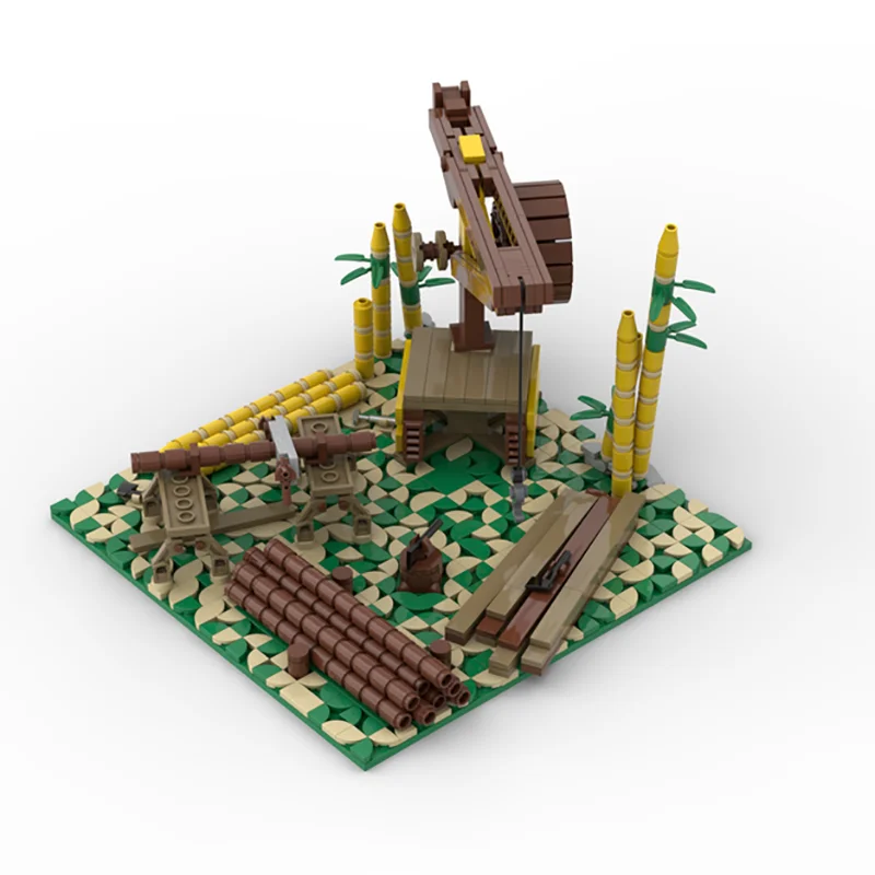 Moc قوالب بناء وحدات عصر الإمبراطوريات - نموذج مخيم الخشب كتل التكنولوجيا عيد الميلاد لتقوم بها بنفسك لعبة القرون الوسطى هدايا البناء #4