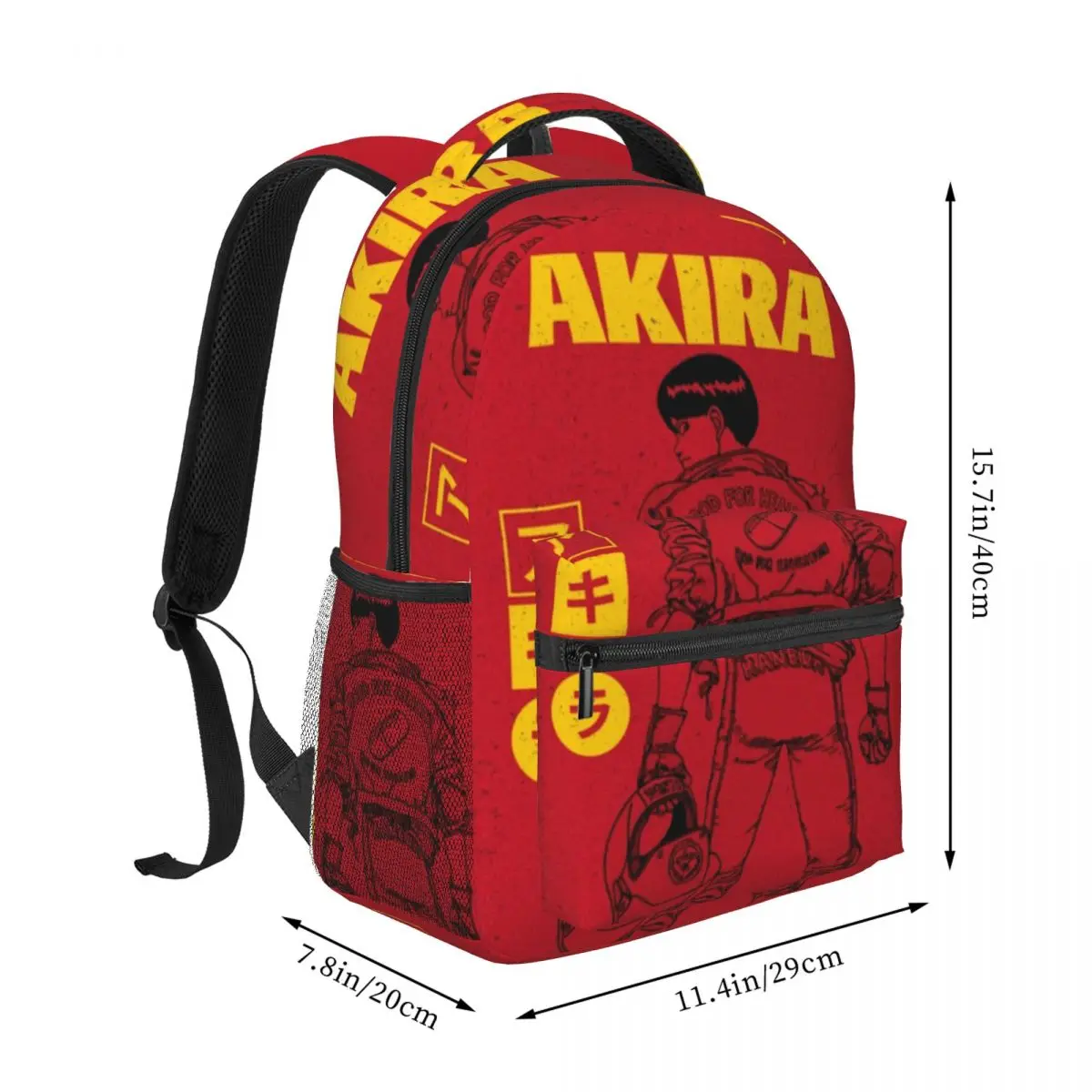 Akira Poster Student School Bookbag Canvas Daypack Elementary High College Travel Bags 16in