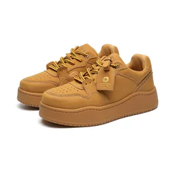 Unisex Fashion Sneakers Women Shoes for Men Tennis Retro Y2K Brown Punk Skateboard Shoes Designer Couple Sports Casual Shoes