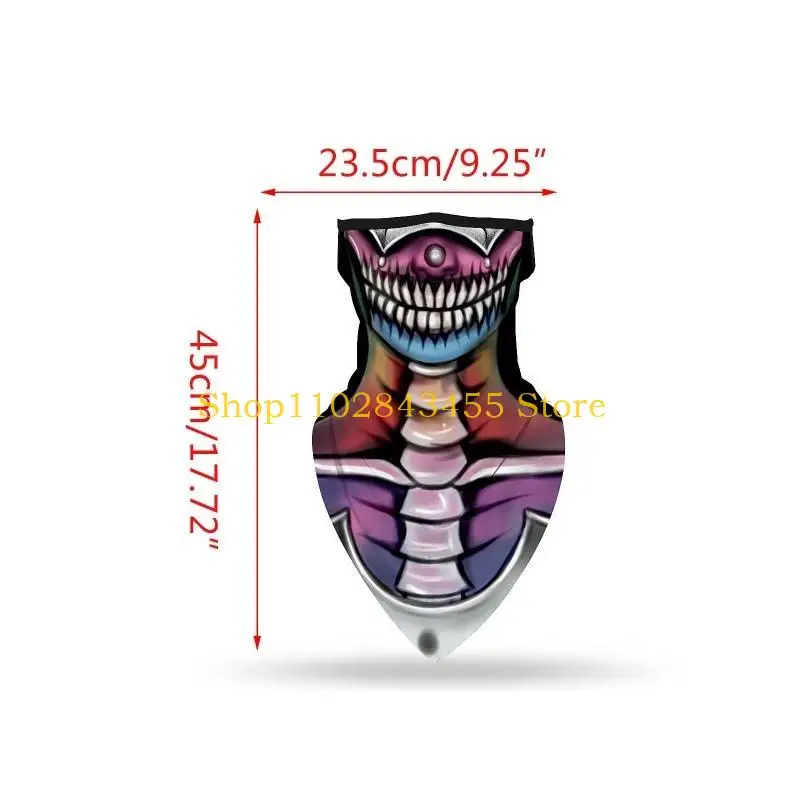 49MC Halloween Neck Gaiter Face Máscara Palhaço Impressão Earloop à prova poeira para Triângulo