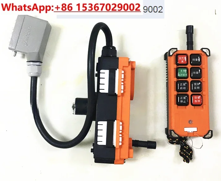 Wireless remote control for  towing pump vehicle mounted pump, 10 pin square head, 10 hole round head